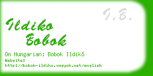 ildiko bobok business card