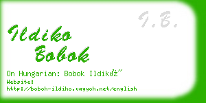 ildiko bobok business card